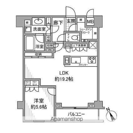東京都杉並区阿佐谷南３丁目[1LDK/60.96m2]の間取図