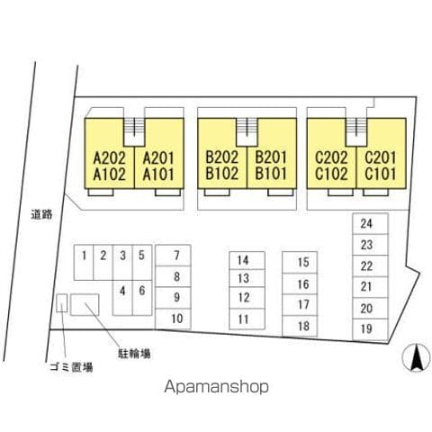 グランシャリオ　ＡＢＣ C202 ｜ 山梨県南アルプス市有野3236-4（賃貸アパート1LDK・2階・45.42㎡） その13