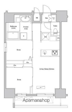 ＳＰコート両国[2LDK/40.7m2]の間取図