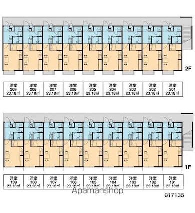 レオパレス大町[1K/23.18m2]の配置図