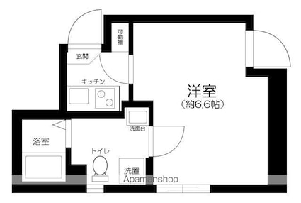 レゼント[1K/18.42m2]の間取図
