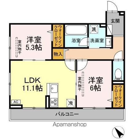 D PAINA 鴨居IIの間取り写真