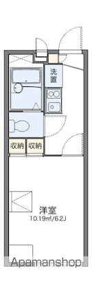 レオパレスクレスト[1K/19.87m2]の間取図