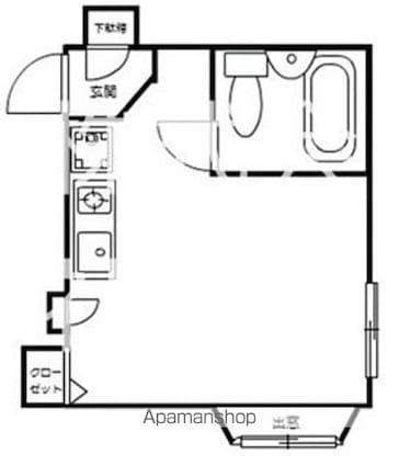 デュオ上馬[1R/14.56m2]の間取図
