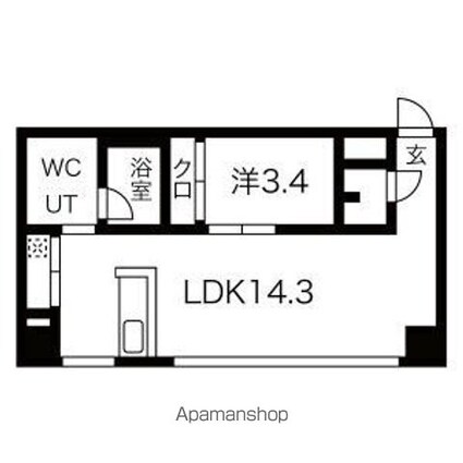コレクション名駅ＩＩＩ[1LDK/40.3m2]の間取図