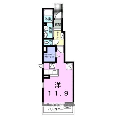 コリーヌ　Ａ[1R/32.94m2]の間取図