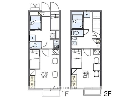 レオパレスソレーユ[1K/23.71m2]の間取図