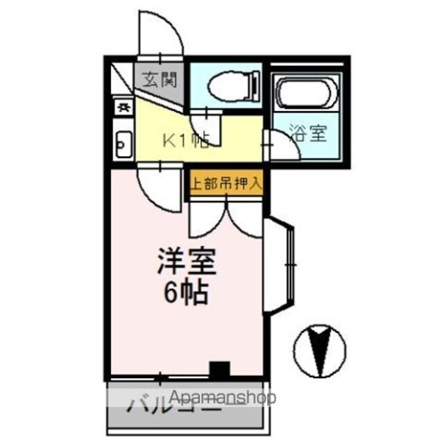 和歌山県和歌山市手平３丁目[1K/16.72m2]の間取図