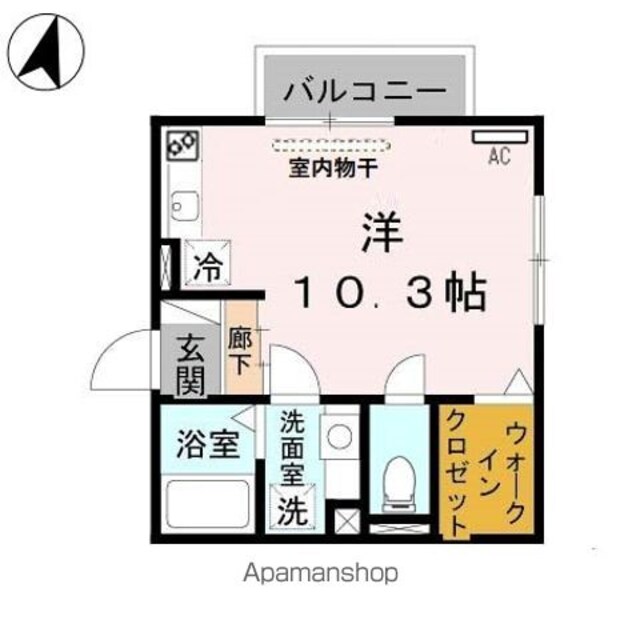 和歌山県和歌山市太田[1R/27.77m2]の間取図
