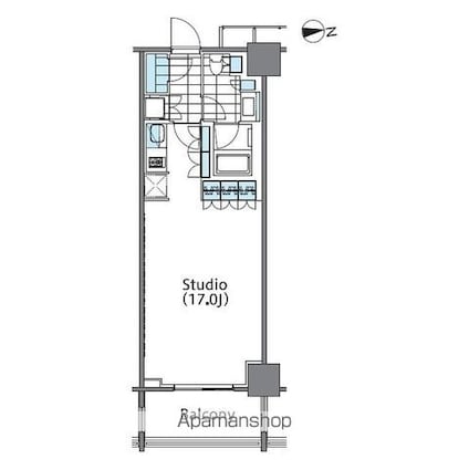 コンフォリア新宿イーストサイドタワー[1R/41.23m2]の間取図