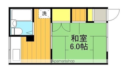 福島県郡山市安積町日出山字大洲河原[1K/23.18m2]の間取図