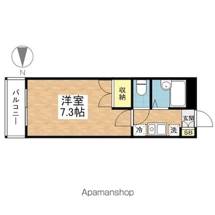 ドリームエイト[1K/21.87m2]の間取図