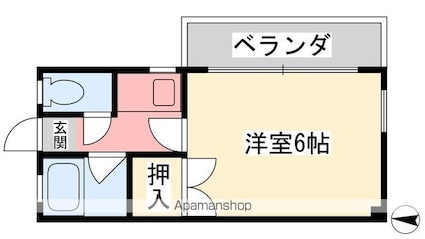 キャンパス・パル[1K/20m2]の間取図