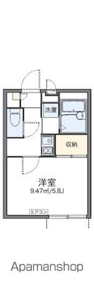 レオパレスエミール[1K/19.87m2]の間取図