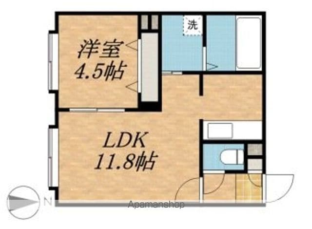 札幌市南北線 南平岸駅 徒歩7分 4階建 築11年の間取り写真