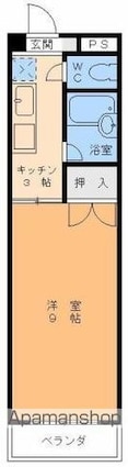 フラワーコーポ此ノ花[1K/26.03m2]の間取図