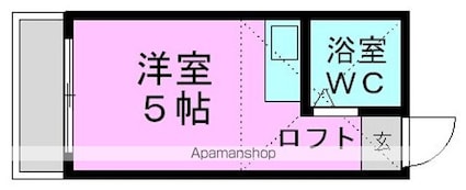 東京都中野区大和町１丁目[1R/16m2]の間取図