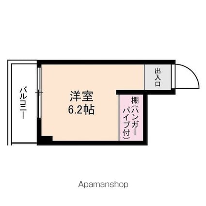 東京都多摩市一ノ宮３丁目[1R/10.4m2]の間取図