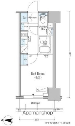 アーバネックス南品川[1K/20.64m2]の間取図