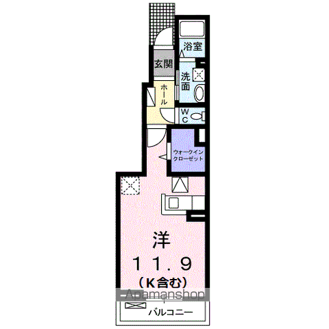 カーサ・フェリーチェＴＫ２ 103 ｜ 愛媛県新居浜市中村松木１丁目11-26（賃貸アパート1R・1階・32.94㎡） その2