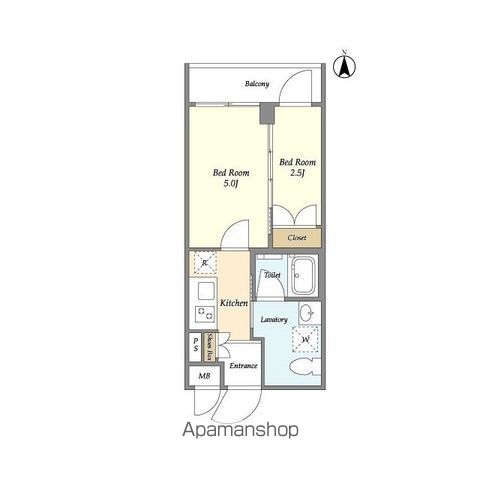 新宿区中落合のマンションの間取り