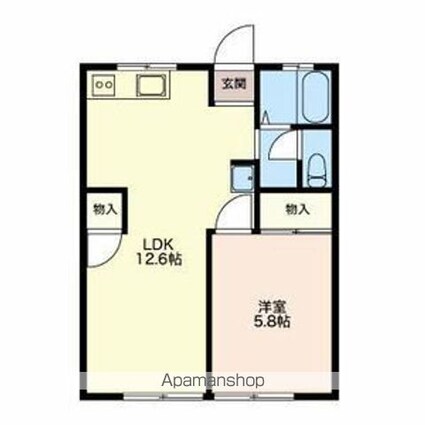 シティハイムかしわ[1LDK/38.12m2]の間取図