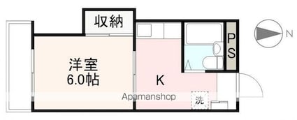 さくら番町ハウス[1K/24m2]の間取図