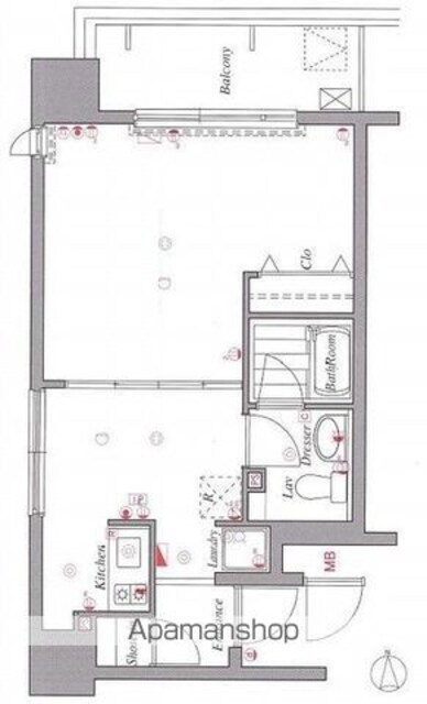 ディム秋葉原[1DK/35.58m2]の間取図
