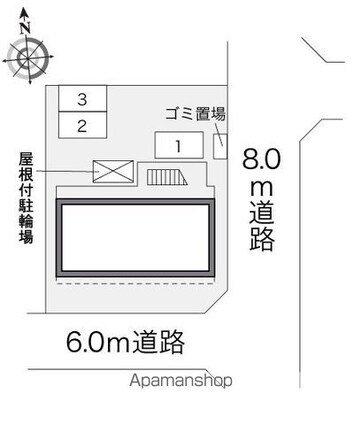 レオパレス富士見台[1K/20.01m2]の配置図