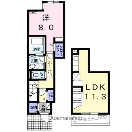 ヴィラ　ヒロタ　Ｃ[1LDK/50.66m2]の間取図
