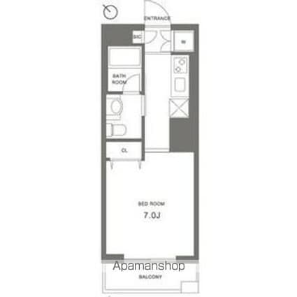 ガーデン板橋氷川町[1K/25.16m2]の間取図