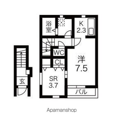 ＫＩＮＧＤＯＭⅡ[1K/37.82m2]の間取図