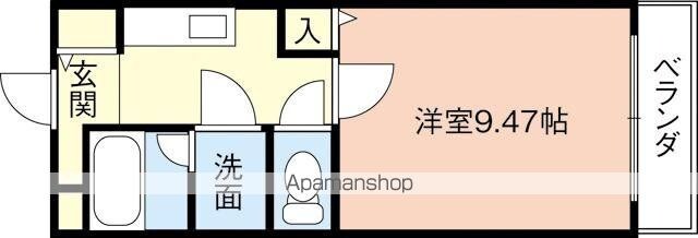和歌山県和歌山市秋月[1K/27m2]の間取図