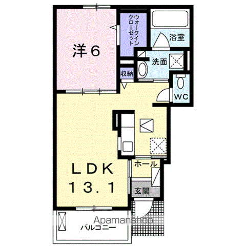 【和歌山市松江東のアパートの間取り】