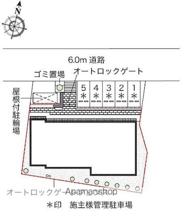 レオネクスト文士村[1K/20.44m2]の配置図