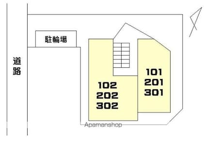 ｐｕｒａｎｔａｎ（プランタン）[1DK/32.49m2]の配置図