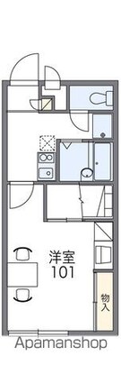 レオパレス新涯ロータスＡ棟[1K/23.18m2]の間取図