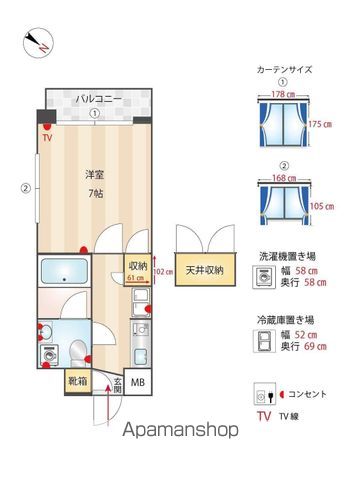 【福岡市南区高宮のマンションの間取り】