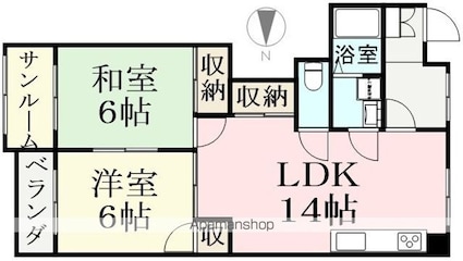 ローズハイツＹ[2LDK/74.94m2]の間取図
