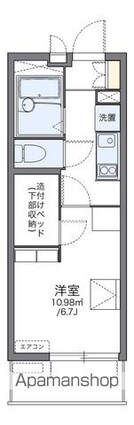 レオパレス生麦駅前[1K/19.87m2]の間取図