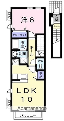 オーブ・レジデンス[1LDK/42.37m2]の間取図