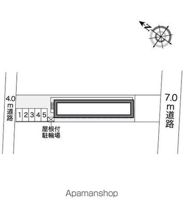 レオパレスオアゾ東本浦[1K/19.87m2]の配置図