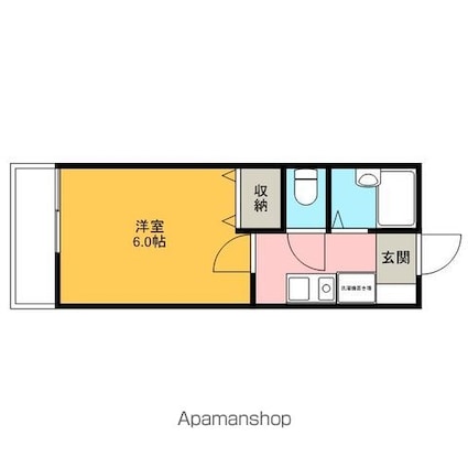 東京都杉並区阿佐谷南２丁目[1K/19m2]の間取図