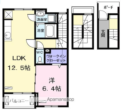 Ｅ　ＳＴＡＧＥ　Ⅲ[1LDK/54.16m2]の間取図