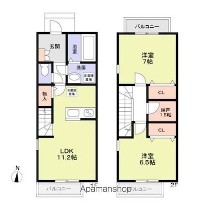 Ｇｒａｃｅ　Ｃｏｕｒｔ　ＩＩ[2SLDK/66.24m2]の間取図