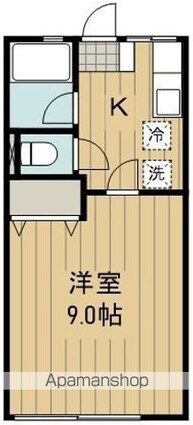 シティハイムパルメ[1K/27.35m2]の間取図