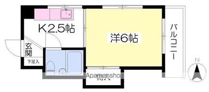 グリーンハイツ正岡[1K/19.85m2]の間取図
