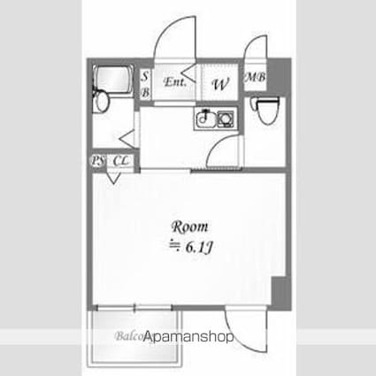 アイディ西小山[1K/18.33m2]の間取図