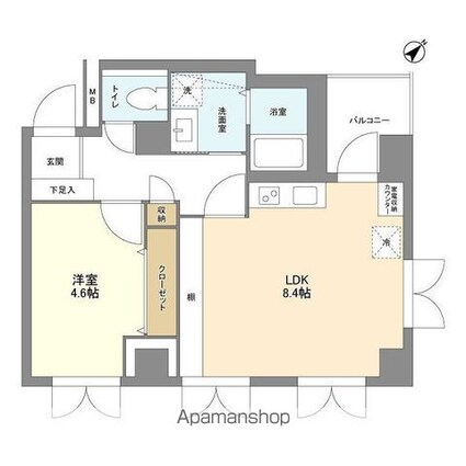サンクレスト武井[1LDK/39.2m2]の間取図