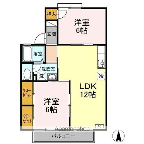 セジュール西村 A棟の間取り写真
